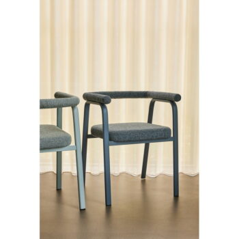 Sivé jedálenské stoličky v súprave 2 ks Ecto – Hübsch – Obrázok 2