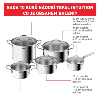 Antikoro súprava riadu 10 ks Intuition - Tefal – Obrázok 3