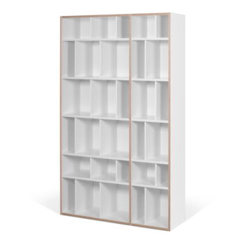 Biela knižnica TemaHome Group, šírka 108 cm - Image 2