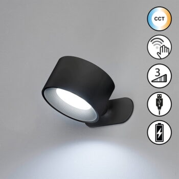 Čierne LED nástenné svietidlo Magnetics – Fischer & Honsel - Image 4