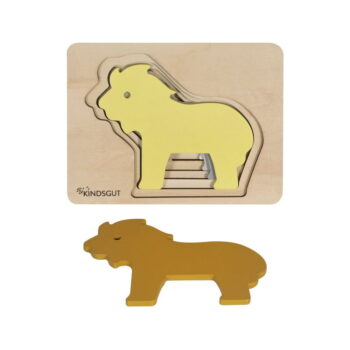 Drevené detské puzzle Kindsgut Lion - Image 2