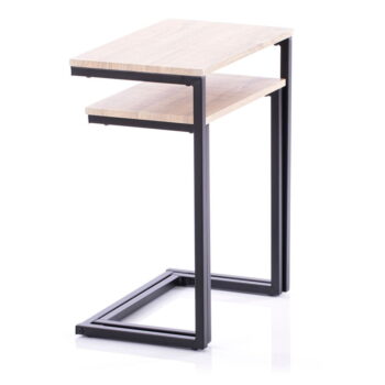 Odkladacie stolíky v súprave 2 ks s doskou v dubovom dekore 30x48 cm Jalt – Homede - Image 5