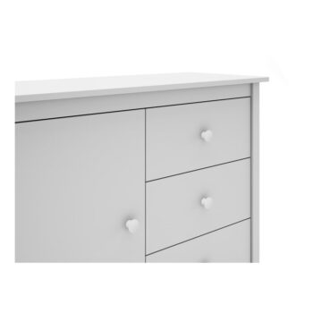 Biela nízka detská komoda z borovicového dreva 90x80 cm Max – Marckeric - Image 8