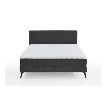 Antracitovosivá boxspring posteľ 160x200 cm ANCONA – Meise Möbel - Image 3