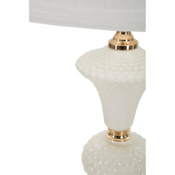 Biela stolová lampa s textilným tienidlom (výška 57 cm) Caserta – Mauro Ferretti - Image 3