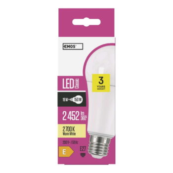 Teplá biela LED žiarovka E27, 19 W – EMOS – Obrázok 2