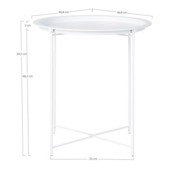 Kovový okrúhly odkladací stolík ø 47 cm Bastia – House Nordic - Image 6