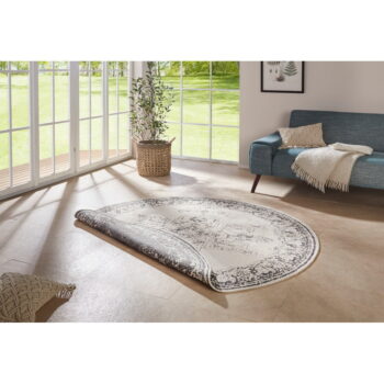 Sivo-krémový vonkajší koberec NORTHRUGS Borbon, ø 140 cm - Image 3