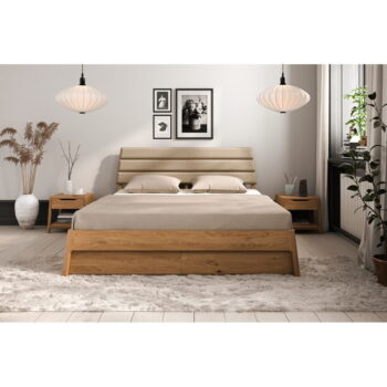 Dvojlôžková posteľ z dubového dreva v prírodnej farbe 160x200 cm Twig – The Beds - Image 7