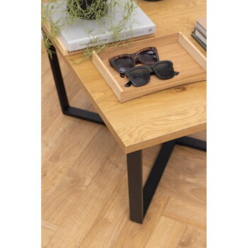 Konferenčný stôl v dekore divokého duba Actona Amble, 75 x 75 cm - Image 8
