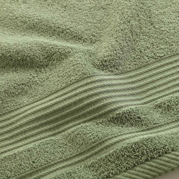 Kaki froté bavlnený uterák 50x90 cm Tendresse – douceur d'intérieur - Image 3
