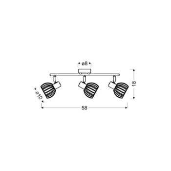 Stropné svietidlo v bielo-prírodnej farbe ø 10 cm Atarri – Candellux Lighting - Image 2