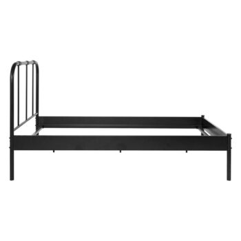 Čierna kovová jednolôžková posteľ bez roštu 90x200 cm Aaron – Støraa - Image 2