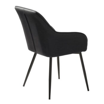 Čierna jedálenská stolička z imitácie kože Melfort – Unique Furniture - Image 3