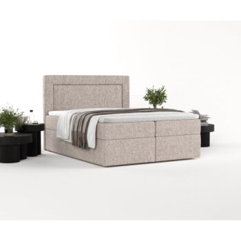 Svetlohnedá boxspring posteľ s úložným priestorom 200x200 cm Imagine – Maison de Rêve - Image 9