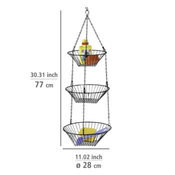 Kovový závesný kôš na ovocie Trio – Wenko - Image 3