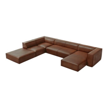 Koňakovohnedá kožená rohová pohovka (ľavý roh) Madame - Windsor & Co Sofas - Image 3