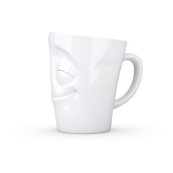 Biely spokojný porcelánový hrnček s uškom 58products, objem 350 ml - Image 2