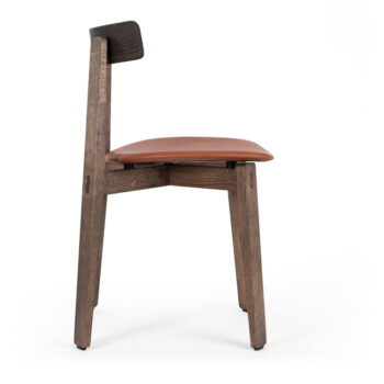 Koňakovohnedá jedálenská stolička z dubového dreva Nora – Gazzda – Obrázok 2