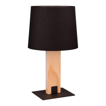 LED stolová lampa v čiernej a prírodnej farbe s textilným tienidlom (výška 50 cm) Rahul – Trio - Image 2