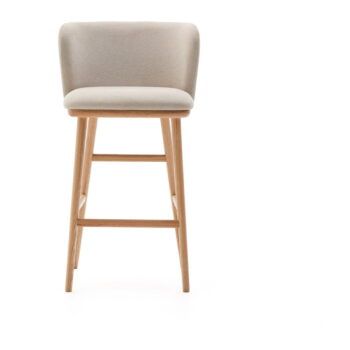 Béžová barová stolička (výška sedadla 65 cm) Ciselia – Kave Home – Obrázok 2