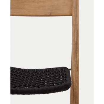 Drevená záhradná stolička v čierno-prírodnej farbe Dandara – Kave Home - Image 10
