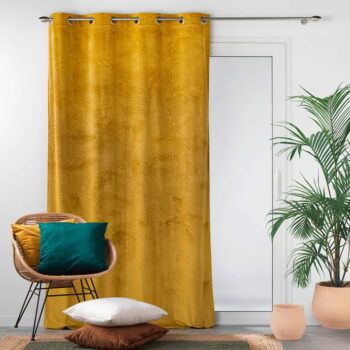 Žltý zamatový záves 140x240 cm Analia – douceur d'intérieur – Obrázok 4
