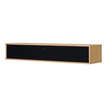 TV stolík v dekore duba v čierno-prírodnej farbe 133x22 cm Mistral – Hammel Furniture - Image 2