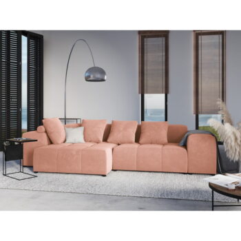 Ružový zamatový vankúš k modulárnej pohovke Rome Velvet - Cosmopolitan Design - Image 5