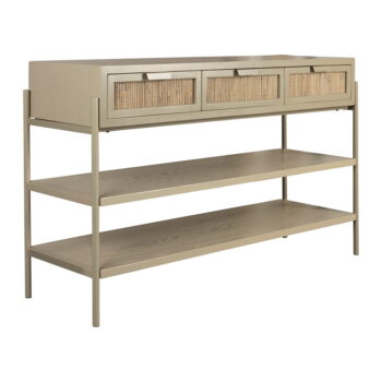 Béžový konzolový stolík v dekore jedľa 38x120 cm Yasu – Dutchbone – Obrázok 2