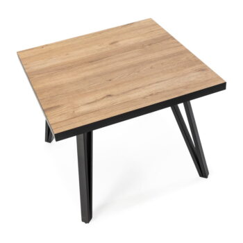 Čierny/prírodný konferenčný stolík s doskou v dubovom dekore 60x60 cm Sindi – Marckeric – Obrázok 3