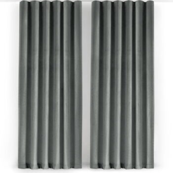 Sivý zamatový dimout záves 140x175 cm Velto – Filumi - Image 10
