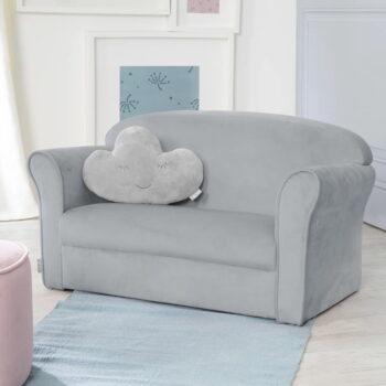 Svetlosivá zamatová detská pohovka 78 cm Lil Sofa – Roba - Image 3
