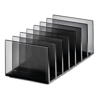Matne čierny kúpeľňový organizér na kozmetiku z recyklovaného plastu Palette Station - iDesign - Image 3