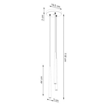 Čierne závesné svietidlo ø 19,5 cm Bliss – Nice Lamps – Obrázok 4