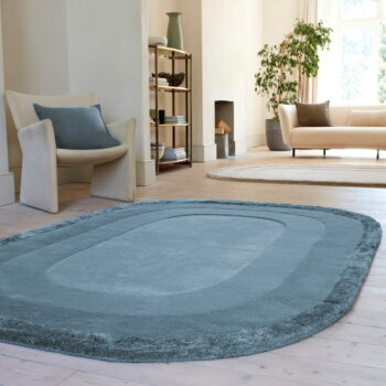 Modrý ručne tkaný koberec s prímesou vlny 160x230 cm Halo – Asiatic Carpets - Image 2