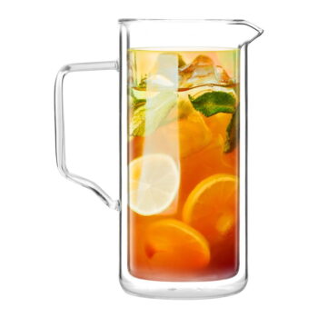 Dvojstenný džbán z borosilikátového skla Vialli Design, 1 l – Obrázok 2