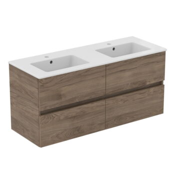 Závesná skrinka pod umývadlo v dekore orecha v prírodnej farbe 120x55 cm Eurovit+ – Ideal Standard - Image 3