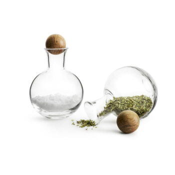 Soľnička a korenička Sagaform Oval Oak, 200 ml - Image 2