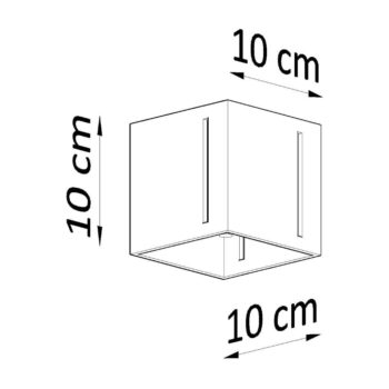 Čierne stropné svietidlo s kovovým tienidlom 10x10 cm Pax – Nice Lamps - Image 7
