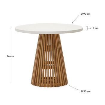 Okrúhly záhradný jedálenský stôl ø 90 cm Alcaufar – Kave Home - Image 7