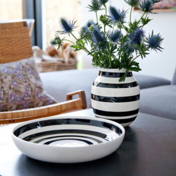 Čierno-biela kameninová váza Kähler Design Omaggio, výška 20 cm - Image 4