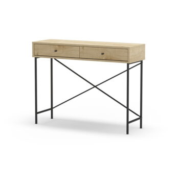 Konzolový stolík s doskou v dubovom dekore v prírodnej farbe 35x110 cm Titan – Marckeric – Obrázok 2