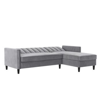 Svetlosivá zamatová rohová pohovka Celine – Støraa - Image 7