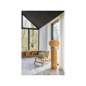 Stojacia lampa v prírodnej farbe s ratanovým tienidlom (výška  130 cm) Vinka – Villa Collection – Obrázok 3