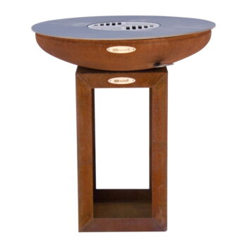 Hnedý vonkajší gril na drevo Remundi Carus S, ø 62 cm - Image 8