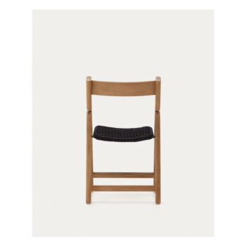 Drevená záhradná stolička v čierno-prírodnej farbe Dandara – Kave Home - Image 7