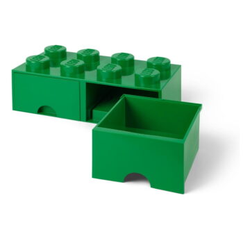 Zelený úložný box s dvoma zásuvkami LEGO® – Obrázok 3