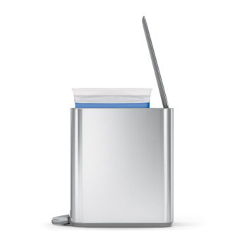 Nášľapný oceľový odpadkový kôš v matne striebornej farbe 5 l – simplehuman - Image 3
