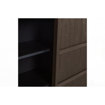 Tmavohnedá nízka komoda z borovicového dreva s posuvnými dverami 140x85 cm Nomin – BePureHome - Image 7